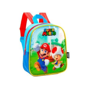 Imagem de Mochila Infantil Super Mario Azul IS38972MO - Luxcel