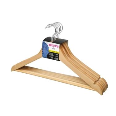 Imagem de Sanremo - Cabide de Madeira, Conjunto Econômico com 6 Peças, Linha Easy