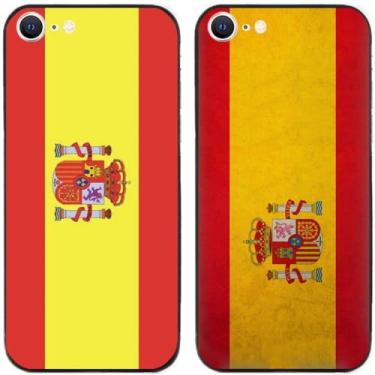 Imagem de 2 peças retrô bandeira da Espanha impressa TPU gel silicone capa traseira para Apple iPhone todas as séries (iPhone 7 / iPhone 8)