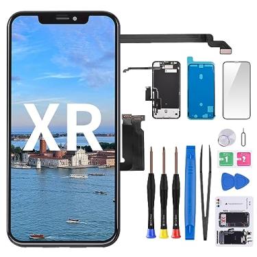 Imagem de CYKJGS Substituição de tela para iPhone XR com sensor de proximidade de alto-falante 3D Touch 15.5 cm visor LCD digitalizador conjunto completo fone de ouvido frontal kit de ferramentas de reparo de