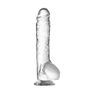 Imagem de cwamen Vibrador realista macio de 9,4 polegadas, material de segurança humana, com ventosas poderosas, adequado para mulheres/homens/gays, brinquedos adultos para mulheres ou iniciantes