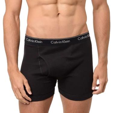 Imagem de Kit C/3 Cuecas Boxer Longa Calvin Klein Algodão C/Abertura NB4003
