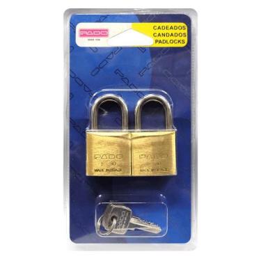 Imagem de Cadeado Mesmo Segredo 2 Peças Pado E-30MS/2