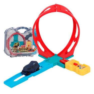 Imagem de Pista Dino Looping Com Maleta Fácil De Montar 6 Acessórios - Paki Toys