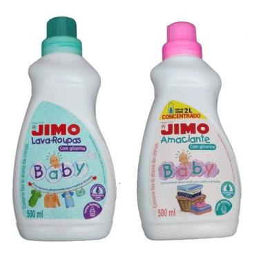 Imagem de Kit lava roupa e amaciante baby infantil concentrado com glicerina 500