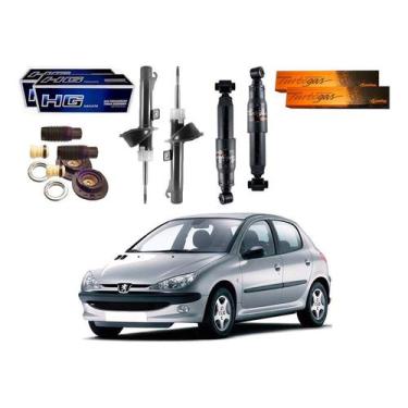Imagem de Kit Amortecedor Dianteiro Traseiro 206 1.0 2001 A 2005 - Cofap