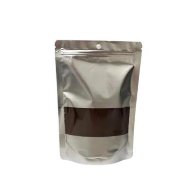 Imagem de Saco Zip Lock Stand Up Pouch Prata Visor 14x20cm C/50 Unidades - BM36