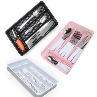 Imagem de Kit 2 Organizador De Talher Com 4 Divisórias Para Gaveta - Cl