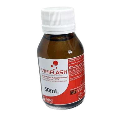 Imagem de Acrílico Auto Líquido 50ml Resina Reembasamento Consertos Reparos Prót