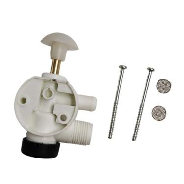 Imagem de Kit de válvula de vaso sanitário 385314349 RV anticongelante, peças de vaso sanitário compatíveis com vaso sanitário Sealand Traveler VacuFlush com descarga por pedal