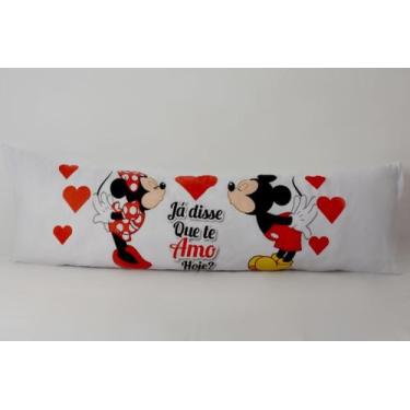 Imagem de Travesseiro de Corpo Adulto Abraço Quarto Estampado Beijo Casal - Sant