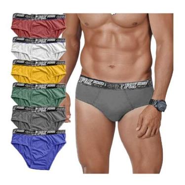 Imagem de Kit 12 Cueca Masculina Slip Tradicional Algodão - Plus Size G3 G2 G1 G
