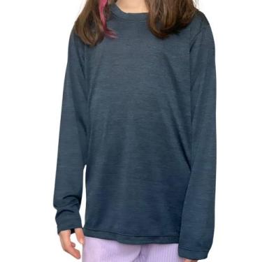 Imagem de Camiseta Infantil Dry Fit Proteção Uv35+ Manga Longa Unissex - Fix, Ma