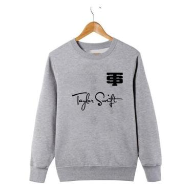Imagem de Moletom Gola Redonda Taylor Swift Blusa De Frio - SEMPRENALUTA , Cinza