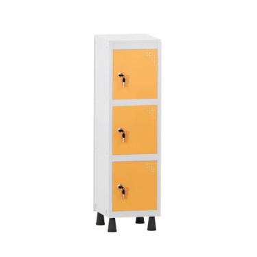 Imagem de Mini Armário Guarda Volume Locker Roupeiro 1 Vão 3 Portas MGRF501/3 Ci