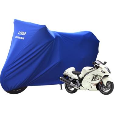 Imagem de Capa Para Moto Suzuki Hayabusa De Tecido Helanca Lycra (Azul)