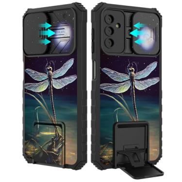 Imagem de BVCLKJPOI Capa de celular para Samsung Galaxy A16 5G de 6,7 polegadas, com capa para câmera deslizante Galaxy A16 5G, capa protetora rígida à prova de choque fina com suporte para Galaxy A16, lua