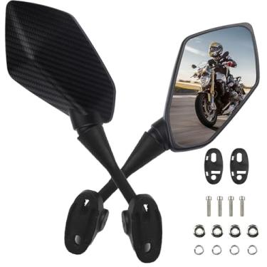 Imagem de Heart Horse Espelhos retrovisores de motocicleta compatíveis com CBR600 F4 F4I 1999-2006 CBR900 CBR919 CBR929 CBR954 1998-2003 RC51 RVT1000 DD250E DD300 DD350(grão preto )