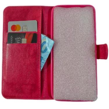 Imagem de Capinha Carteira Compatível com Xiaomi Poco C65 Rosa