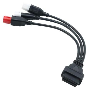 Imagem de Hoypeyfiy Cabo adaptador de cabo de diagnóstico OBD2, substituição para Yamaha Kline Euro5 Substituição de motocicleta para Moto Guzzi Substituição para Piaggio 16 pinos para 3Pin 4Pin 6Pin
