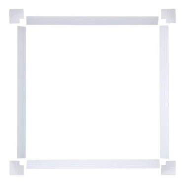 Imagem de Kit Alçapão Moldura Forro Dry Wall e PVC 60x60 BRANCA - AURORA, BRACO 