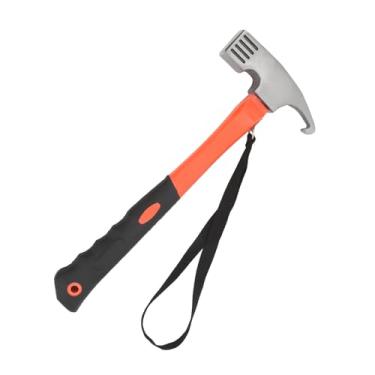 Imagem de Martelo de Garra, Martelo de Martelo de Enquadramento Com Alça de Borracha de Borracha Anti -deslizamento e Corda Pendurada para Camping Ao Ar Livre Uso Doméstico (Laranja)