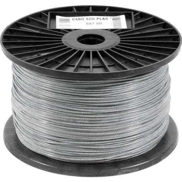 Imagem de CABO DE AÇO VONDER PLASTIFICADO GALVA. 6X7 10M 2,38mm 3/33