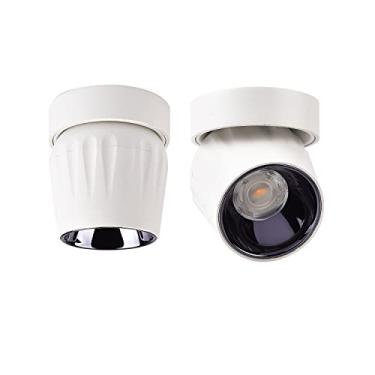 Imagem de Vrnzau Luminária De Teto Led 12W - Direcional Com Rotação 360° / 6000K Branco Frio Parede Para Corredor, Galeria, Sala Estar (Branco, 6000K)