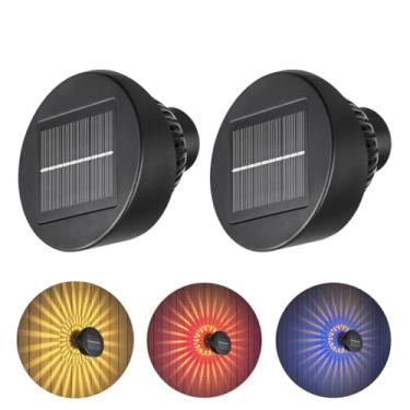 Imagem de Vangue Iluminação Solar Para Cercas Externas, Novo Modo De Gradiente Rgb Dinâmico 2025 E Alcance 360°, Luzes Parede À Prova D'Água Ip67 Decoração Pátio, Quintal Piscina