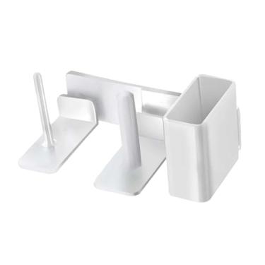 Imagem de DimyFew Suporte para copos e tampas, dispensador de copos de café de, organizador multifuncional, suporte lateral para sala de descanso em casa,