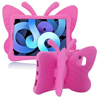 Imagem de JINGANGYU Jgy Samsung Tab A8 10.5 Pretty Butterfly Case Para Crianças E Meninas, Proteção Contra Luz, Espuma Eva, Capa Completa, Resistente, Com Suporte Lápis, À Prova De Choque (Rosa)