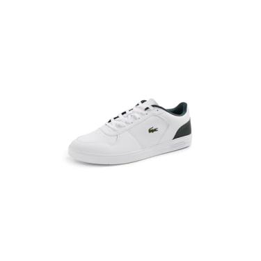 Imagem de Lacoste Tênis masculino T-Base, Branco e verde escuro, 45
