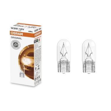 Imagem de Par Lampada T10 Original Osram W3W Luz Lanterna Pingão 2821 12V 3W 2 U