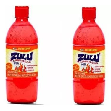 Imagem de Zulu Gel Acendedor 420g Álcool Churrasqueira Carvão Kit 2un