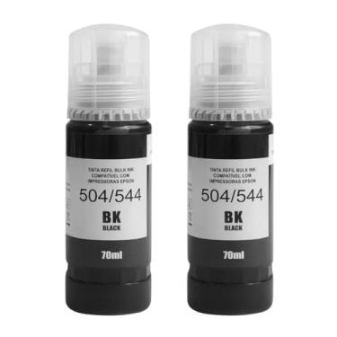 Imagem de KIT 2x Refil Tinta Compatível com 504 544 | Preta | L3150 L3250 L3110 L5190 L3210 L5290 L1250 L5590 T544 T504