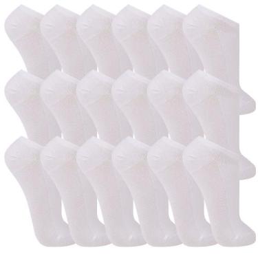 Imagem de kit 18 pares de meia soquete original trifil nfe TO7064, 39-43, Branco