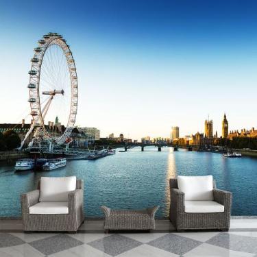 Imagem de Papel de Parede Viagem Londres Inglaterra Sala Adesivo - 363pcm - Allo
