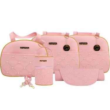 Imagem de Bolsa Maternidade Mala Bebê Menina Menino Kit 6 Peças Impermeável - Ro