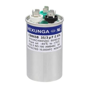 Imagem de Capacitor VEXUNGA CBB65B 35+3uF 370VAC ou 440VAC Dual Run