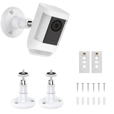 Imagem de OWOKISO Suporte de parede para câmera adesiva universal para Spotlight Cam Pro/Plus, Stick Up Cam/Pro e Ring Solar Panel – Compatível com Eufy, Arlo, Wyze, Reolink e qualquer dispositivo com uma porta