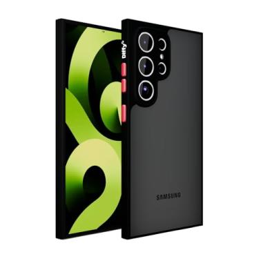 Imagem de Capa para Samsung Galaxy S23 Ultra - Fosca Fina e Resistente com Camera Frame Elevado e Bordas Reforçadas Anti Impacto - Diffy (Preto, Galaxy S23 Ultra)