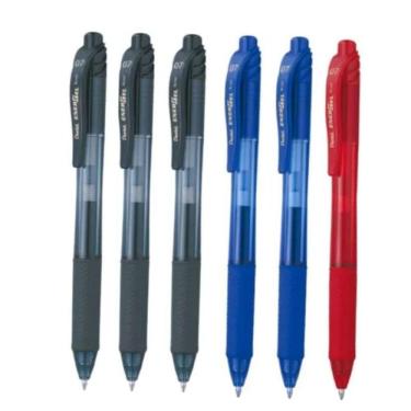Imagem de Caneta Gel Energel Rt Azul 0.7Mm Pentel Kit Com 6 Unidades