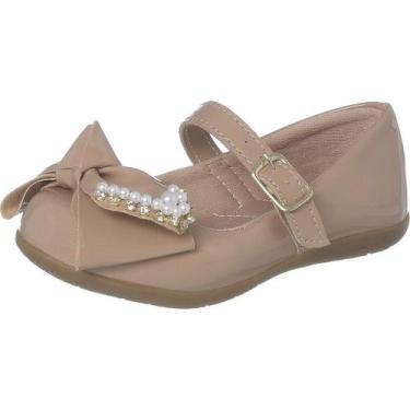 Imagem de Sapatilha Feminina Infantil Boneca Sapato Menina Laço Perola Delicada 