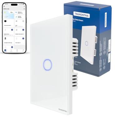 Imagem de Tramontina Interruptor Inteligente Touch Smart Wi-Fi Branco com 1 Tecla Compatível com Alexa - Onne