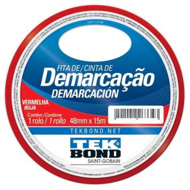 Imagem de Fita De Demarcação Vermelha 48mm X 15 Metros - 21221048200 - Tekbond