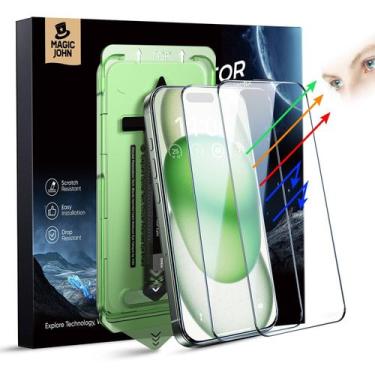 Imagem de Protetor de tela MAGIC JOHN para iPhone 15/16 6.1", pacote com 2