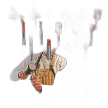 Imagem de Jogo De Fresas Tupia C/15 Pçs 6Mm Com Maleta