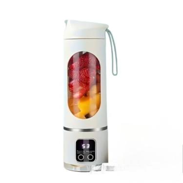 Imagem de Mini Liquidificador Portátil Blender Personal Juice Cup 8 Lâminas Recarregável - Shakeira Elétrica com Copo para Viagens, Academia e Smoothies(Branco)