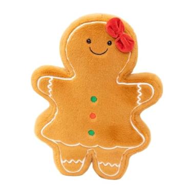 Imagem de Generic Almofada de pelúcia de Natal, decoração de Natal, adorável, criativa, decoração de Natal de bicho de pelúcia para festa festiva, Garota de Gengibre