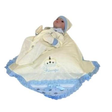 Imagem de Saida de Maternidade Menino e Menina 5 Peças Para Bebê Recém Nascido,M